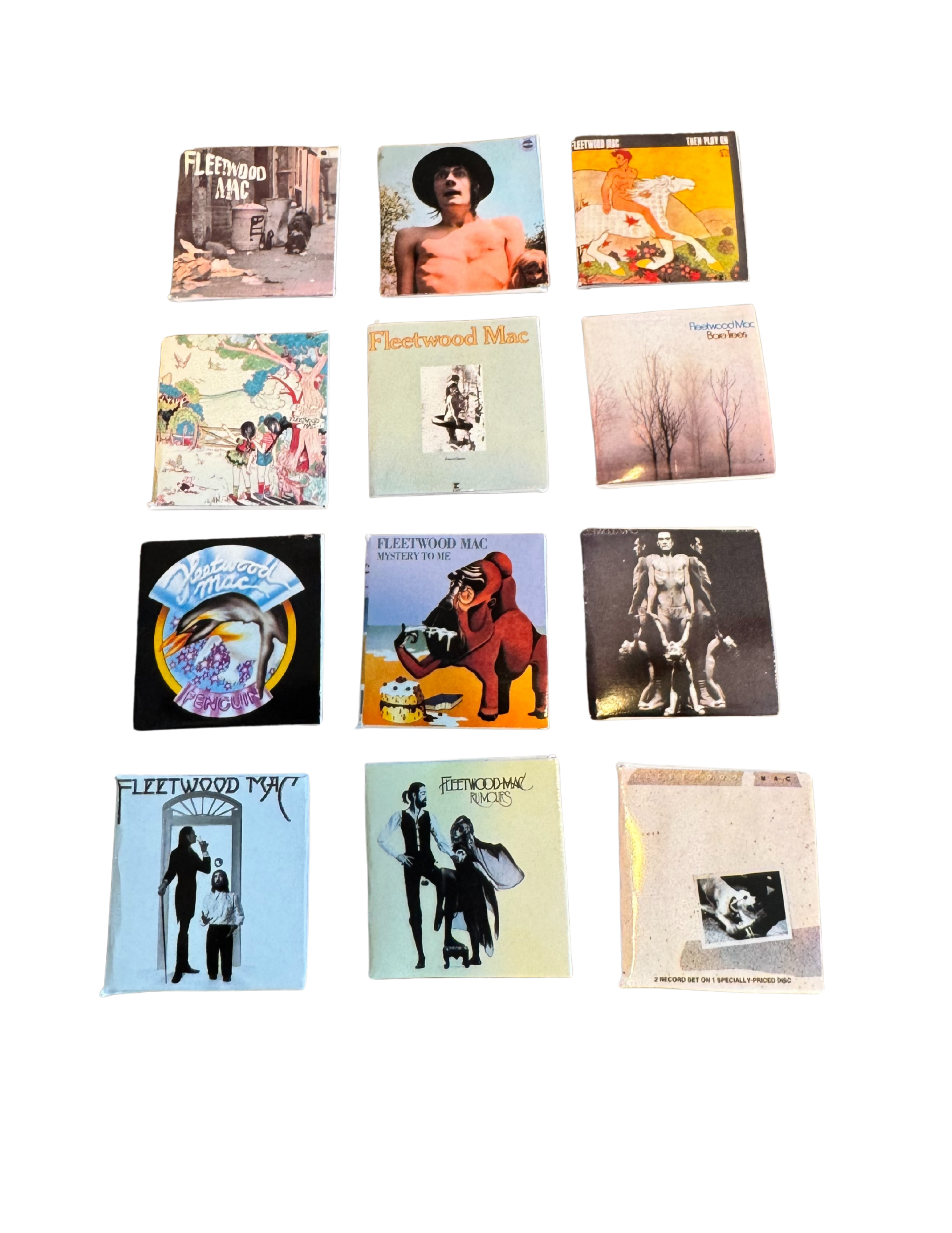 Miniature 1:12 Scale Fleetwood Mac Vinyl Album Covers + Mini Record