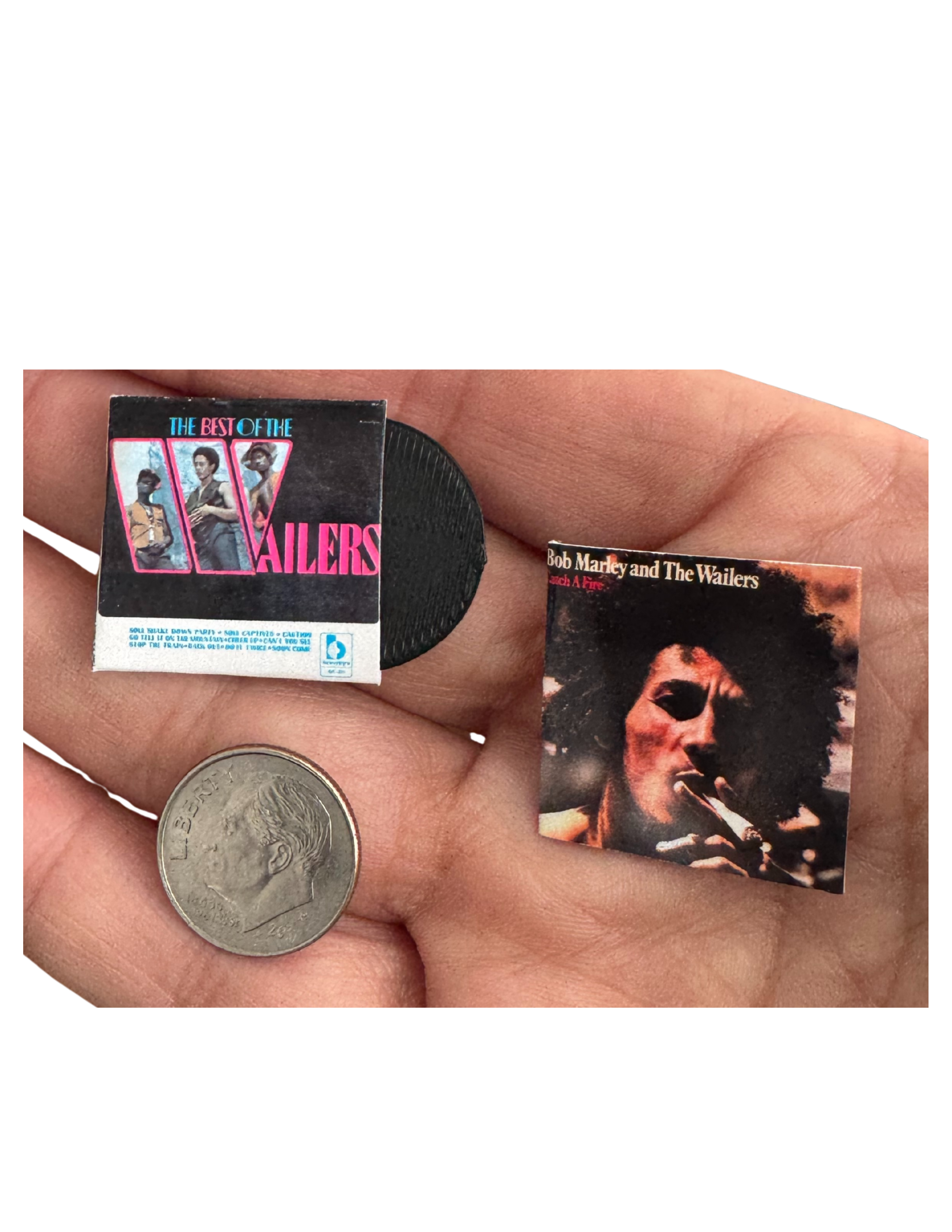 Miniature Bob Marley Vinyl Records Dollhouse 1:12 Scale Collectible Album Rasta Unique Gift Bob Marley Fan All Titles Available Mini Records