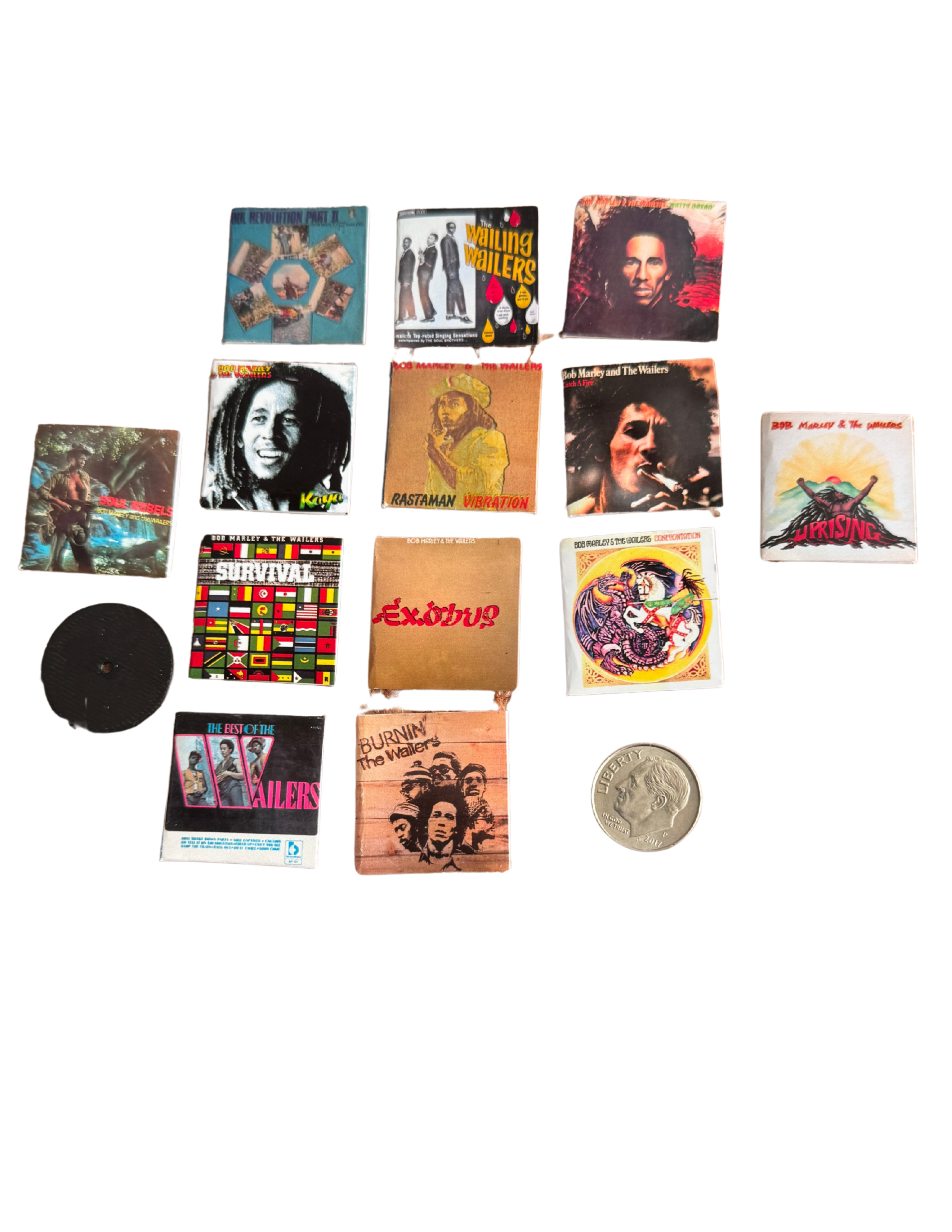 Miniature Bob Marley Vinyl Records Dollhouse 1:12 Scale Collectible Album Rasta Unique Gift Bob Marley Fan All Titles Available Mini Records
