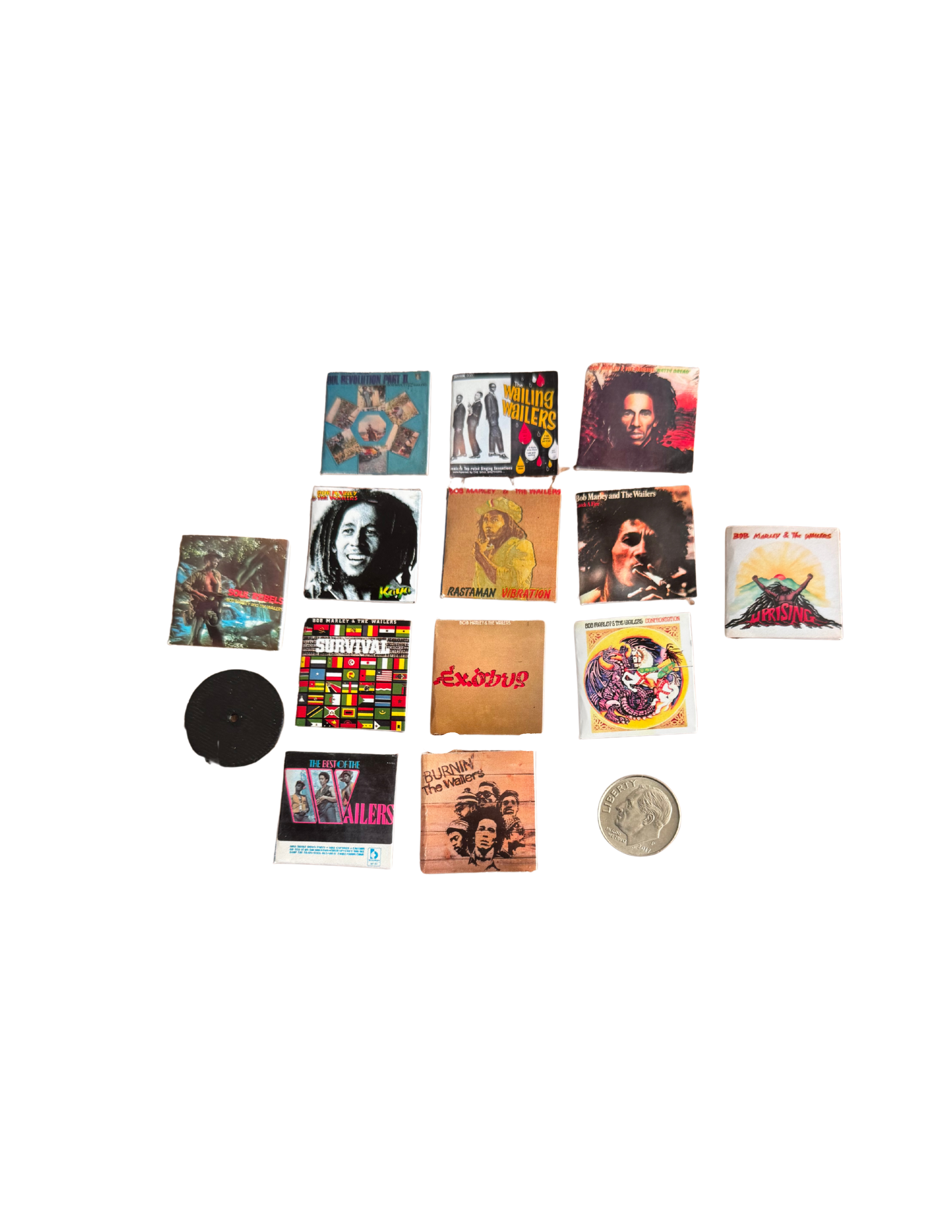 Miniature Bob Marley Vinyl Records Dollhouse 1:12 Scale Collectible Album Rasta Unique Gift Bob Marley Fan All Titles Available Mini Records