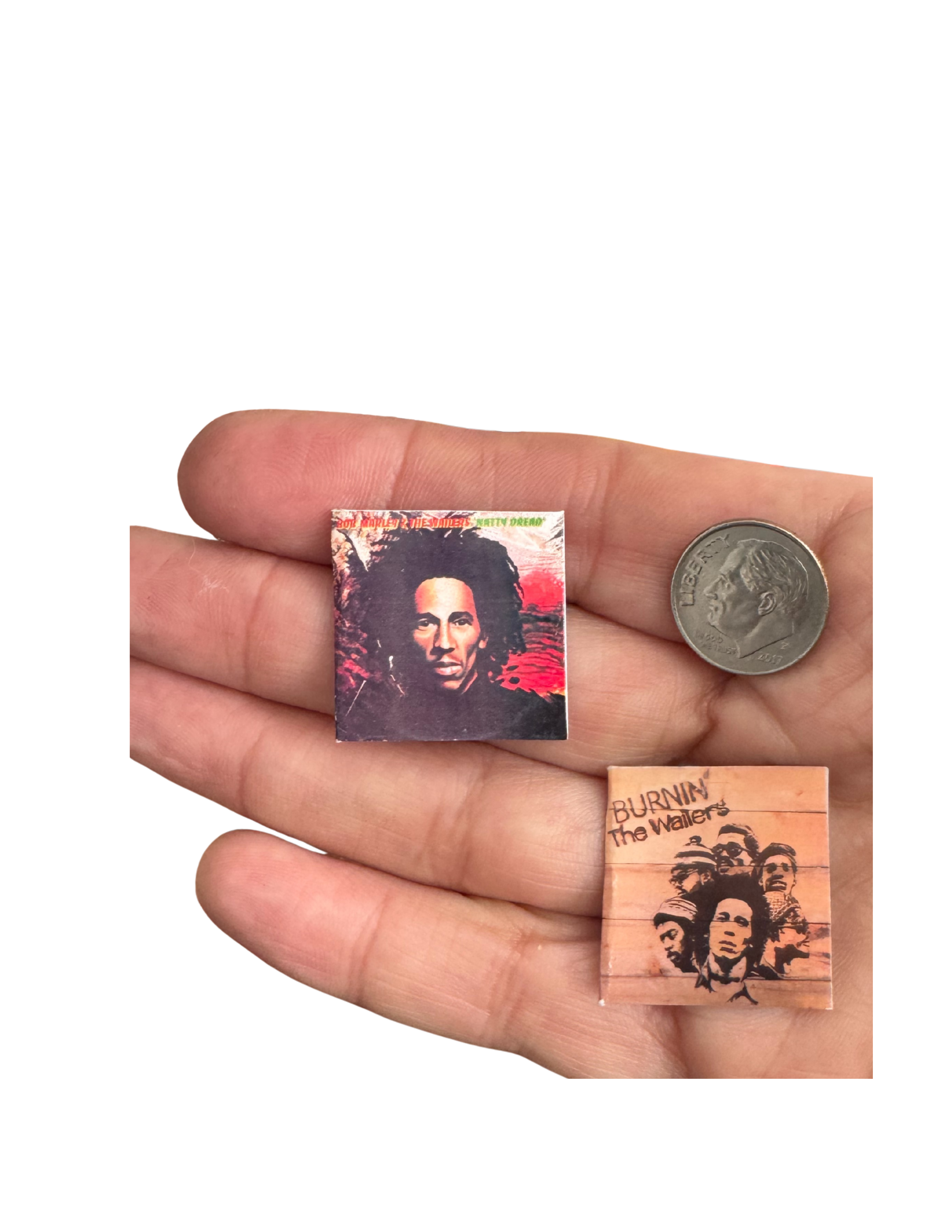 Miniature Bob Marley Vinyl Records Dollhouse 1:12 Scale Collectible Album Rasta Unique Gift Bob Marley Fan All Titles Available Mini Records