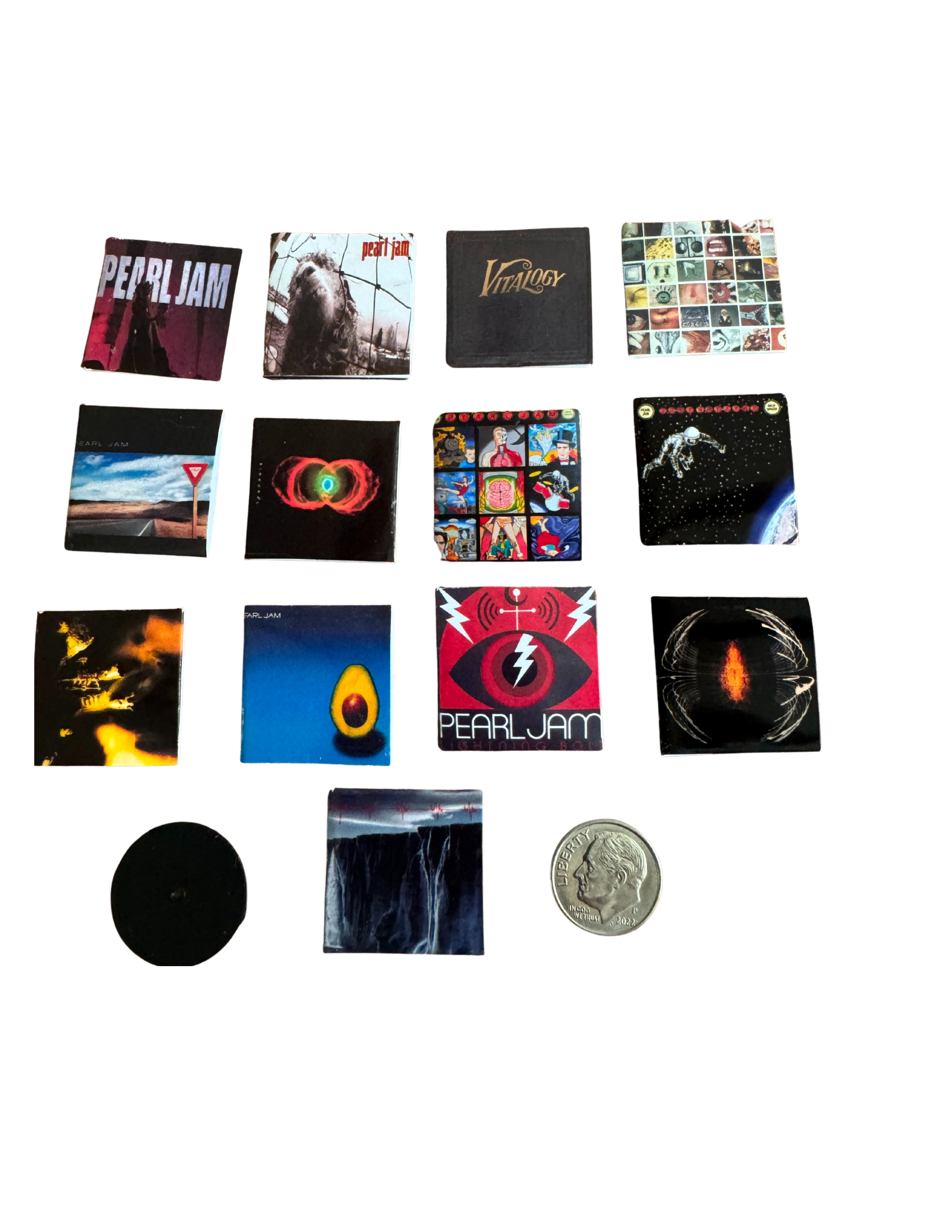 Miniature Pearl Jam Vinyl Records | 1:12 Scale | 3D Printed Record Inside | Dollhouse Music Decor, All Titles Available Pearl Jam Fam Gift