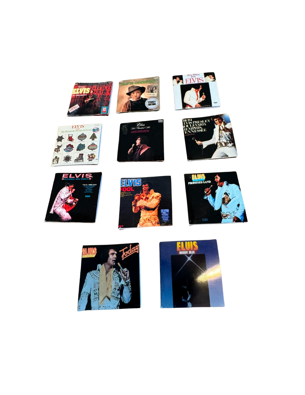 Miniature Elvis Presley Vinyl Records | 1:12 Scale | Includes 3D Printed Record | Dollhouse Rock ’n’ Roll Decor