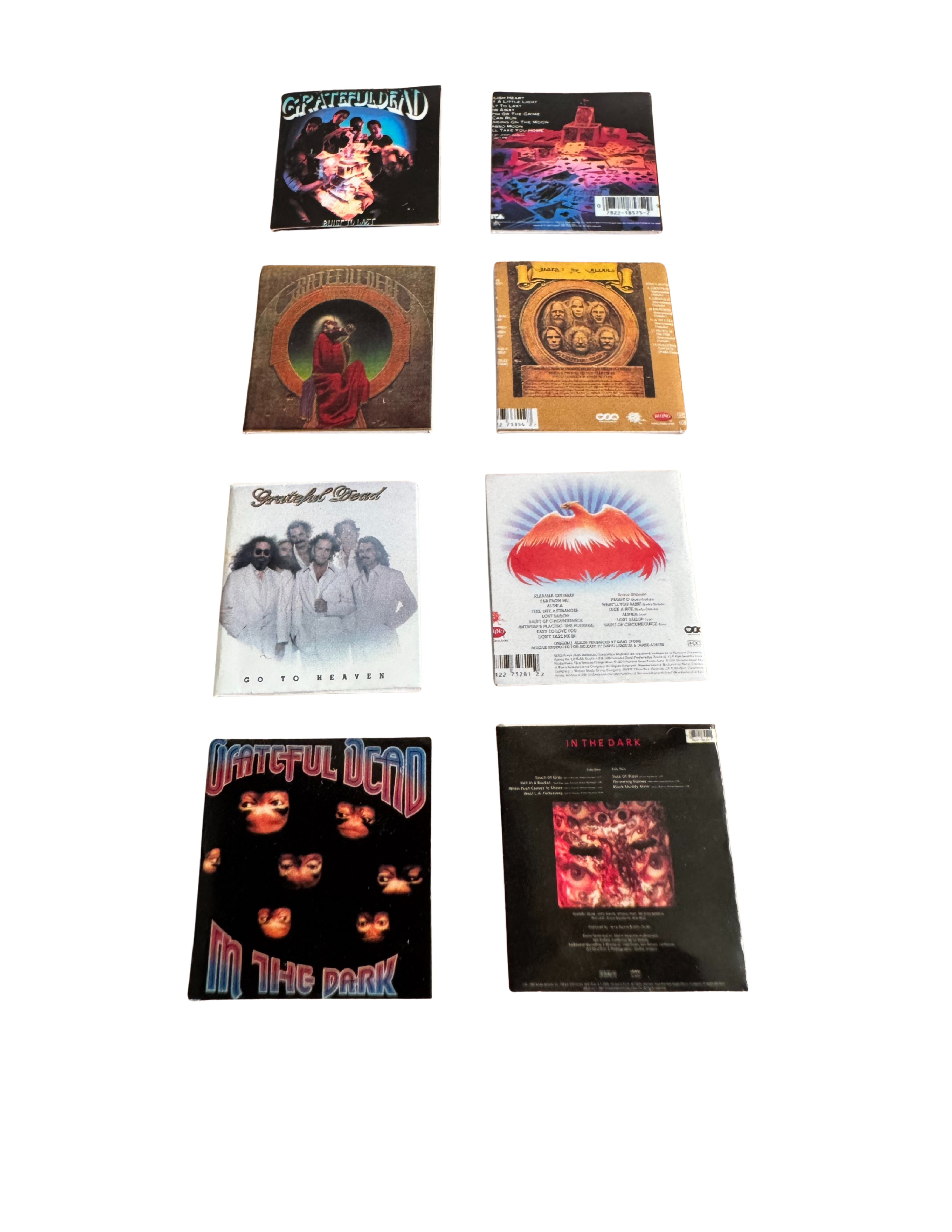 Miniature Grateful Dead Vinyl Records | 1:12 Scale | 3D Printed Record Inside | Dollhouse Music Decor for Deadheads Jerry Garcia Fans