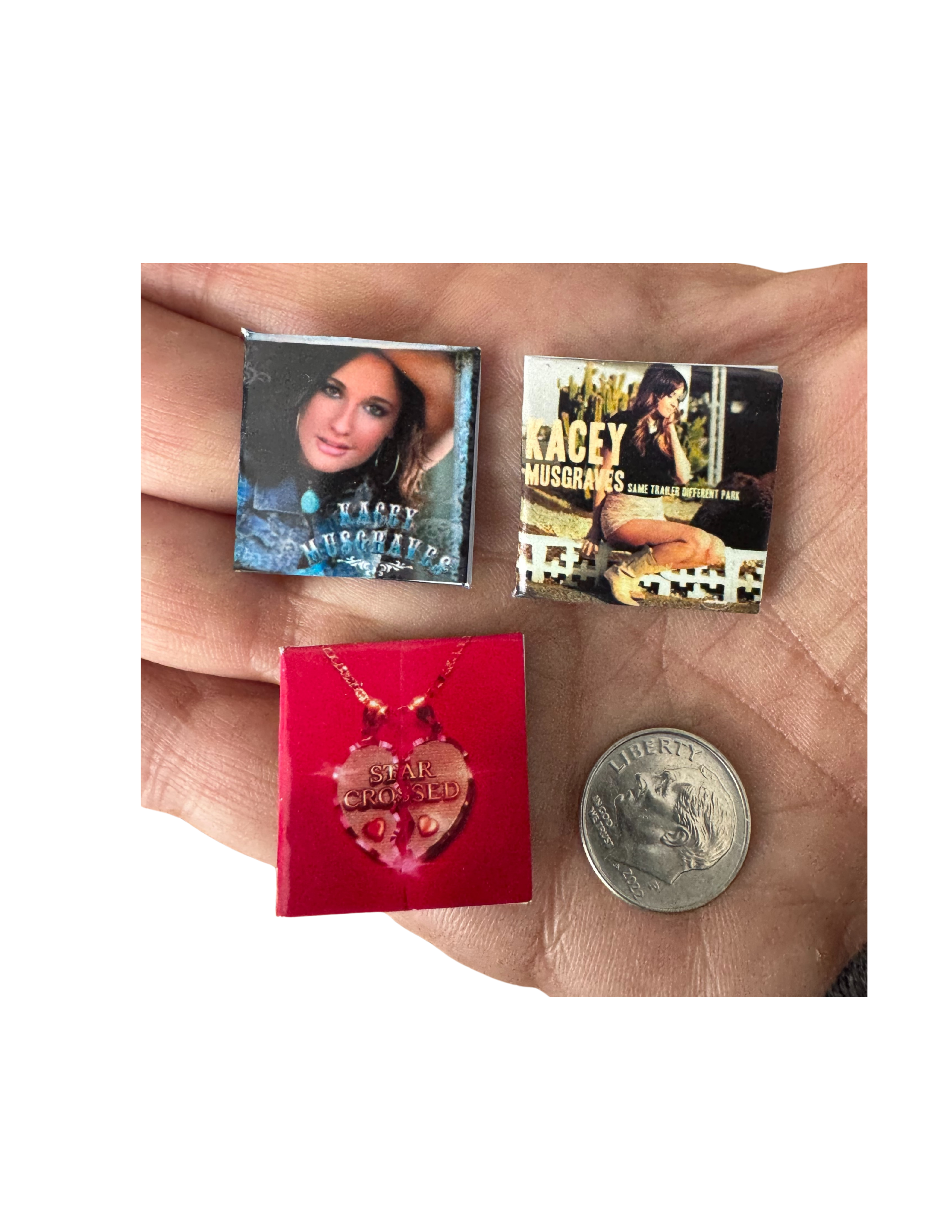 Miniature 1:12 Scale Kacey Musgraves Vinyl Album Covers + Mini Records