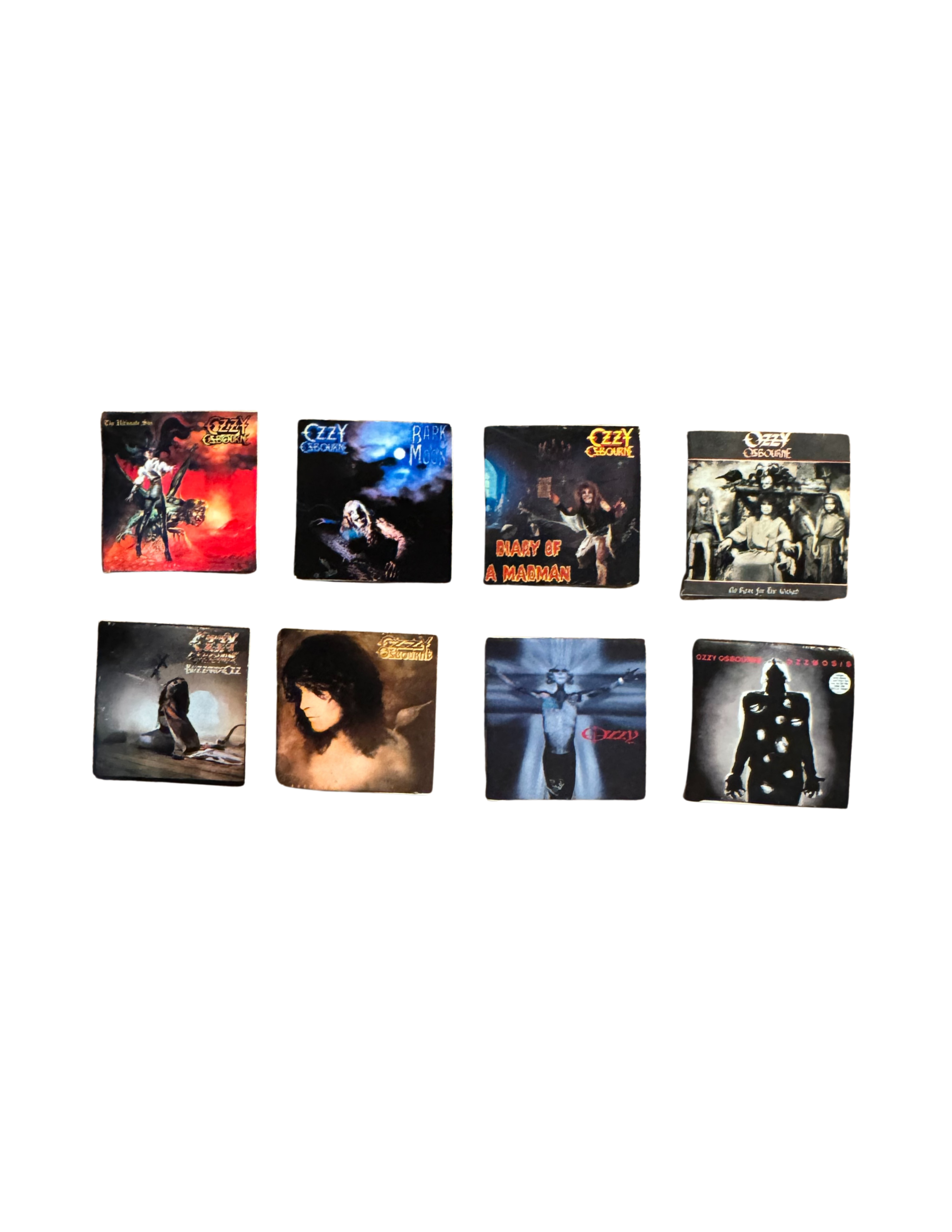 Miniature Ozzy Osbourne Vinyl Records 1:12 Scale Dollhouse Mini Ozzy Fan Gift Mini 3D Printed Record Glossy Album Cover All Titles Available