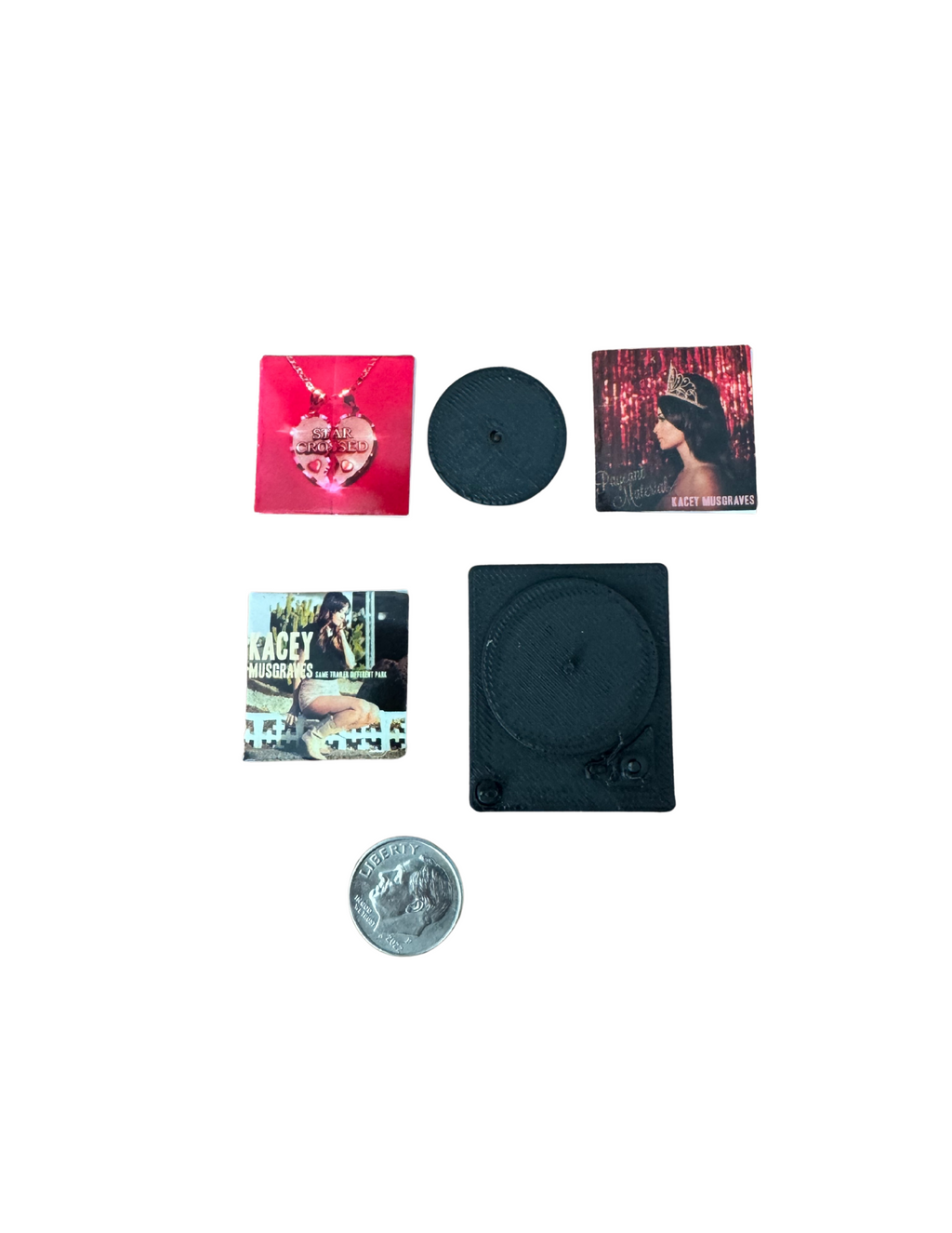 Miniature 1:12 Scale Kacey Musgraves Vinyl Album Covers + Mini Records