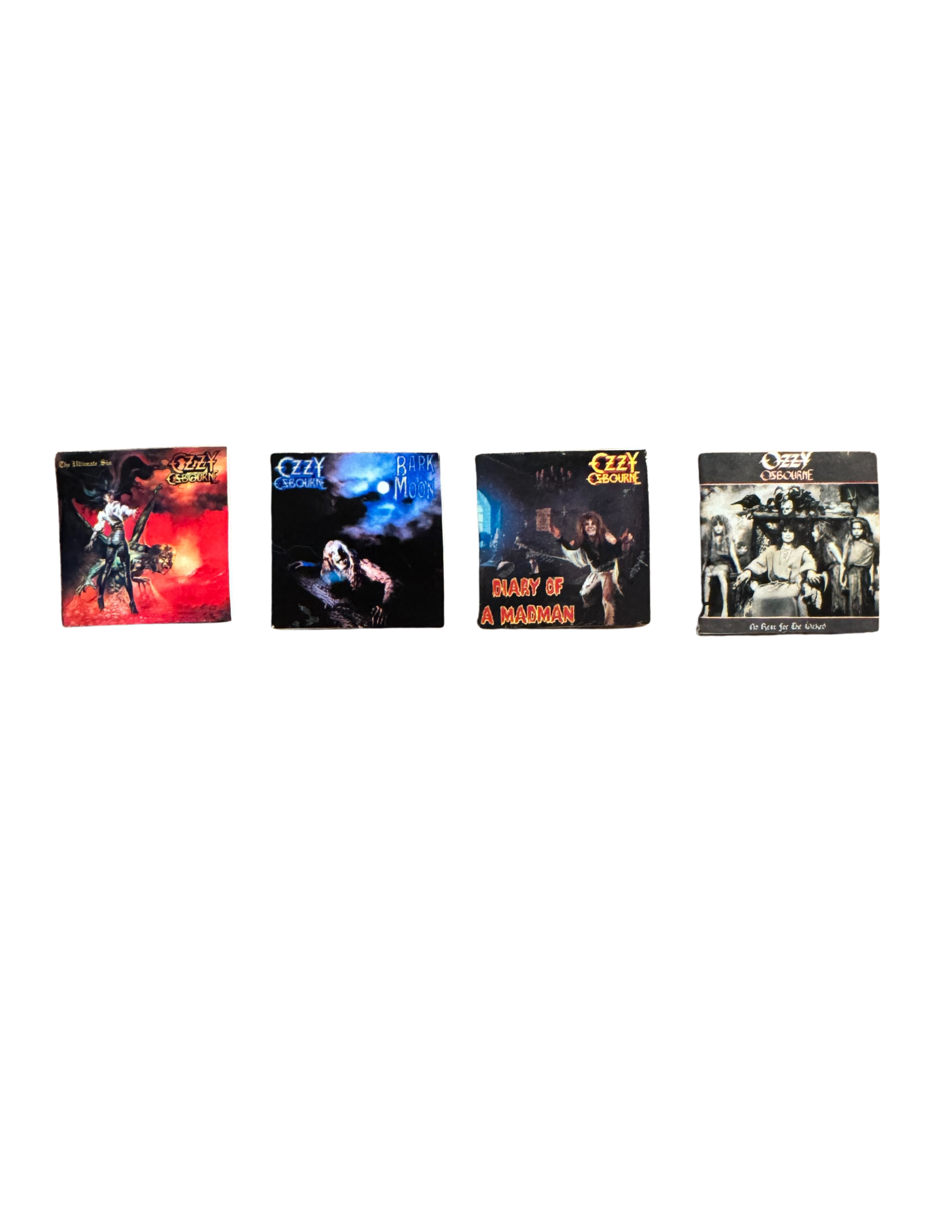 Miniature Ozzy Osbourne Vinyl Records 1:12 Scale Dollhouse Mini Ozzy Fan Gift Mini 3D Printed Record Glossy Album Cover All Titles Available