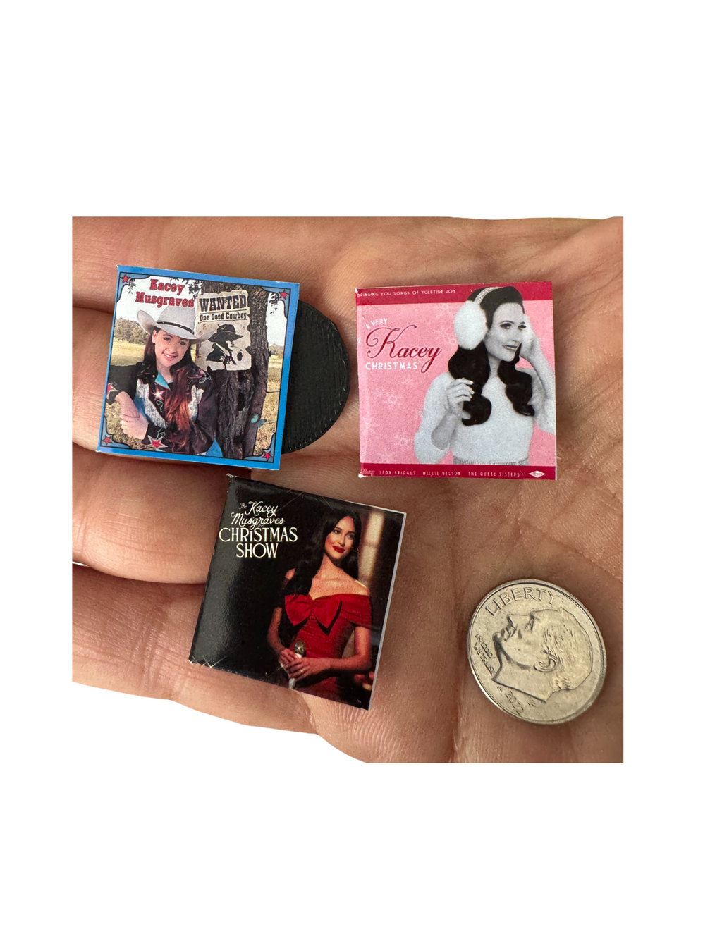 Miniature 1:12 Scale Kacey Musgraves Vinyl Album Covers + Mini Records