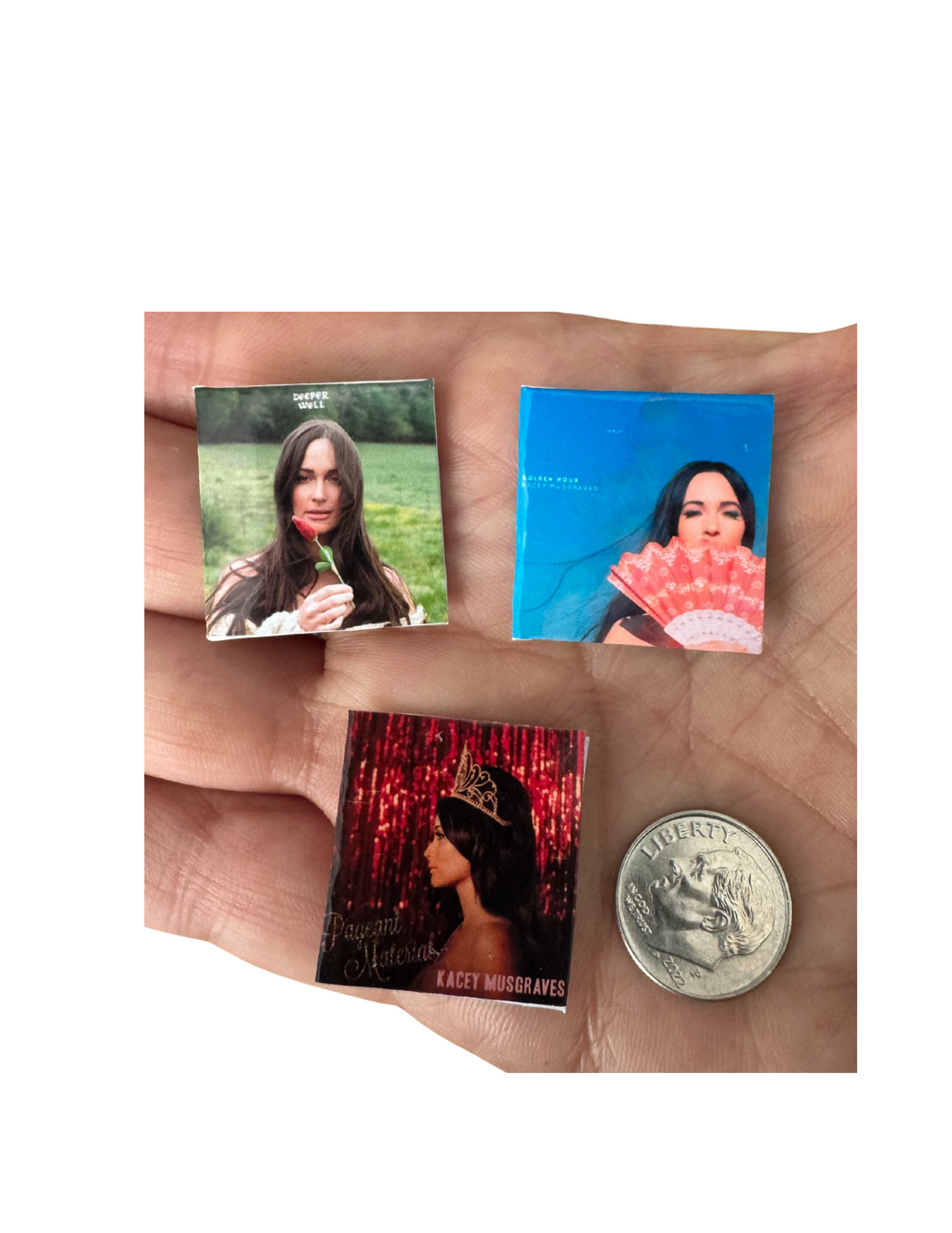 Miniature 1:12 Scale Kacey Musgraves Vinyl Album Covers + Mini Records