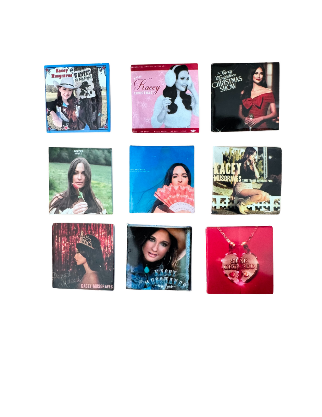 Miniature 1:12 Scale Kacey Musgraves Vinyl Album Covers + Mini Records