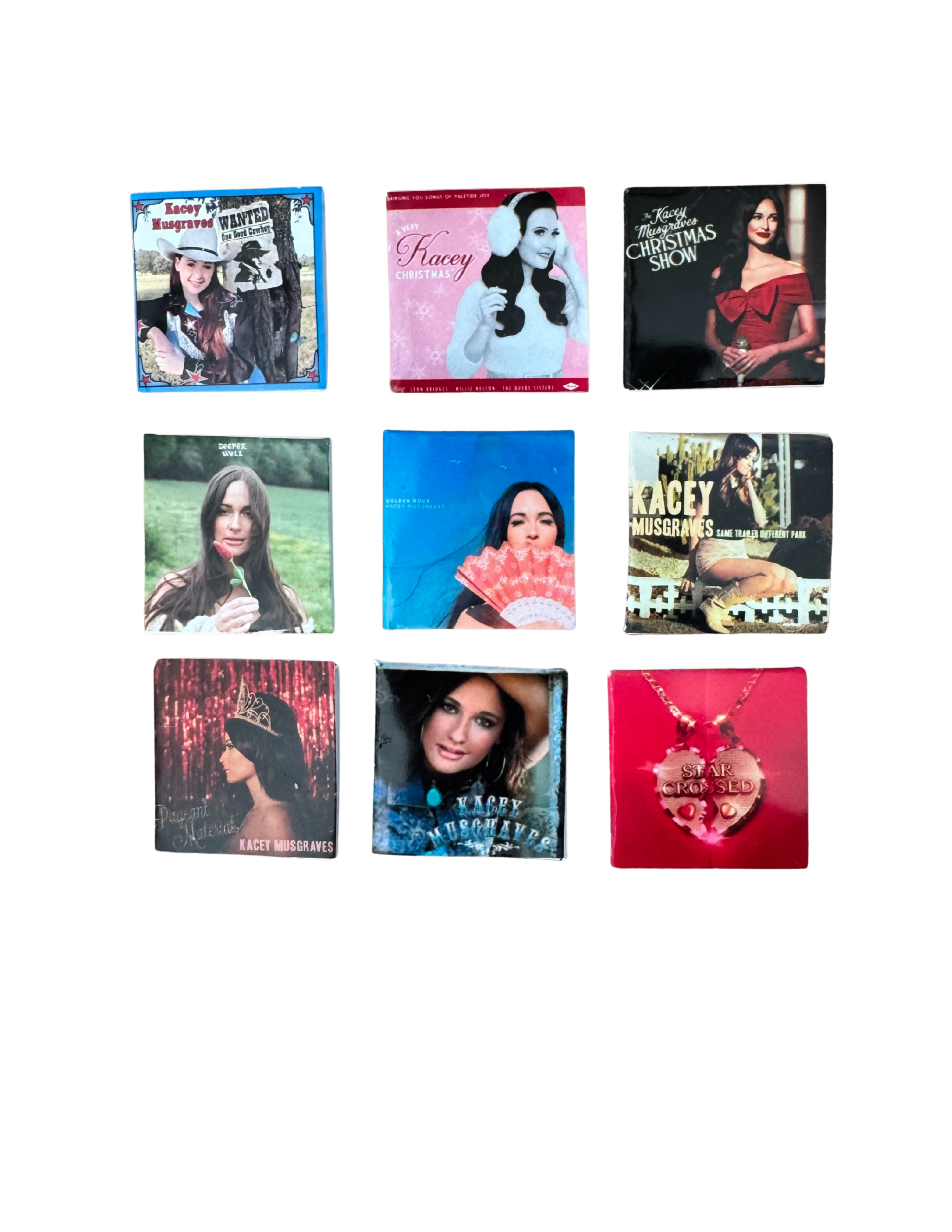 Miniature 1:12 Scale Kacey Musgraves Vinyl Album Covers + Mini Records