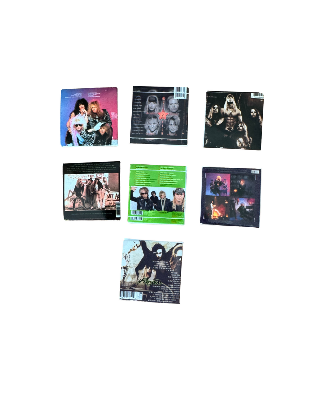 Miniature 1:12 Scale Poison Vinyl Album Covers + Mini Record
