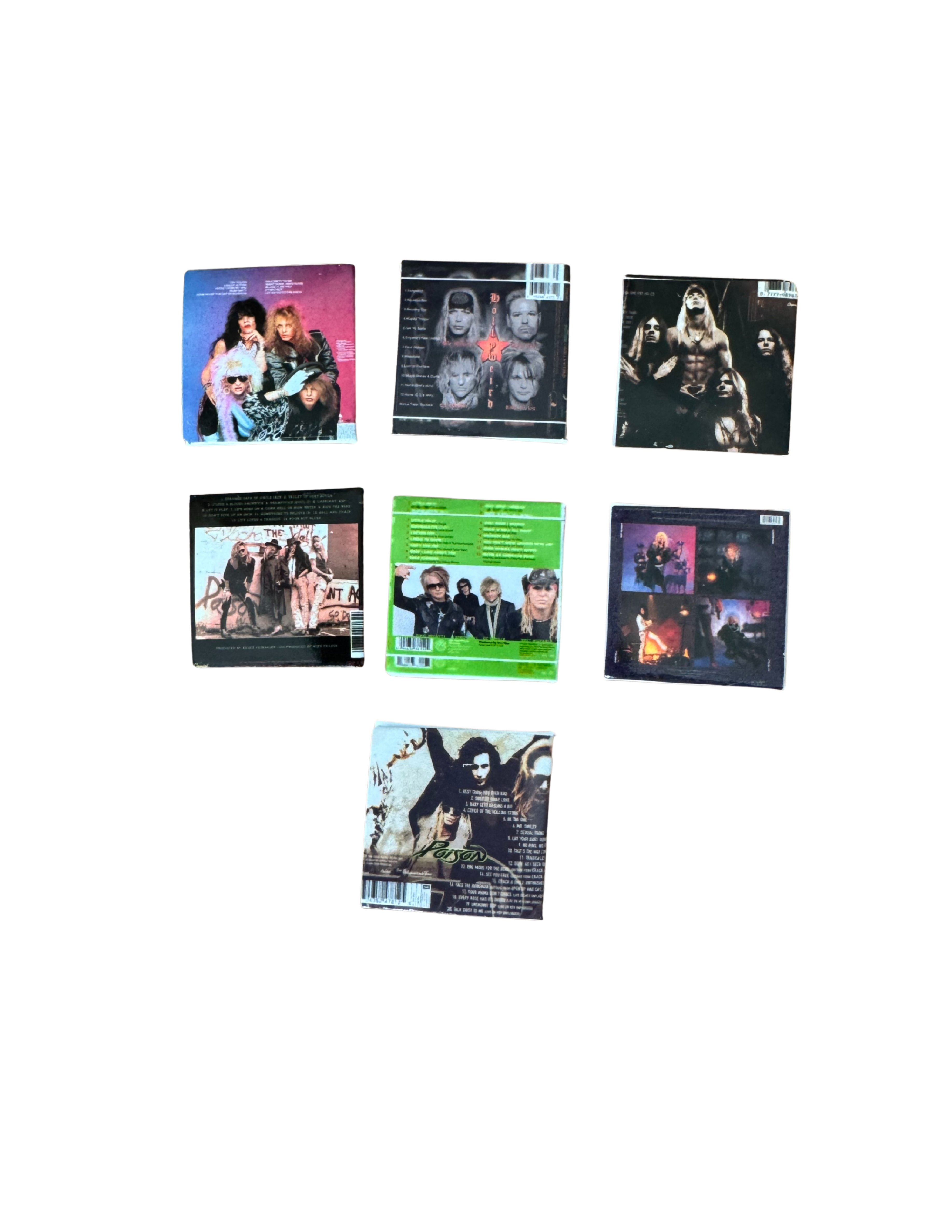 Miniature 1:12 Scale Poison Vinyl Album Covers + Mini Record