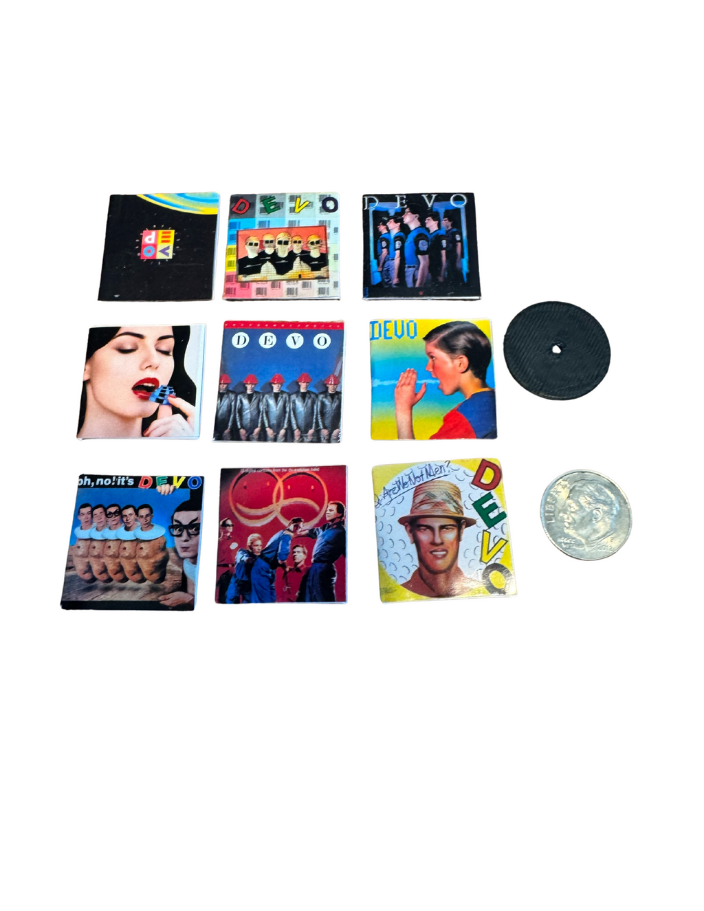 Miniature Devo Vinyl Albums – 1:12 Scale with 3D Printed Records Devo Fan Gift 1980's Pop Miniature Collectible Devo All Titles Available