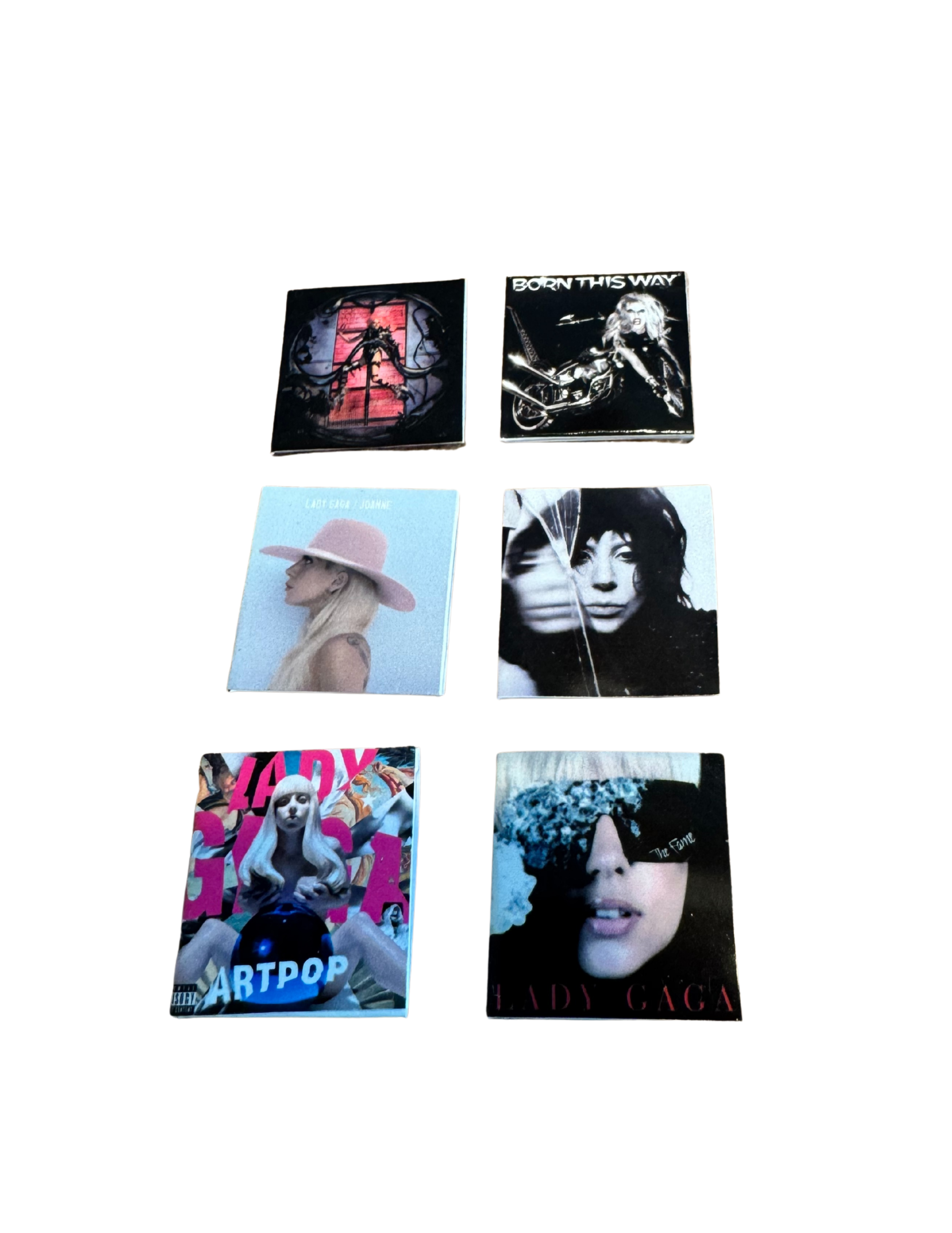 Miniature Lady Gaga Vinyl Records 1:12 Scale Handmade Collectible Lady Gaga Albums Fan Gift Little Monsters Lady Gaga Collectible All Titles