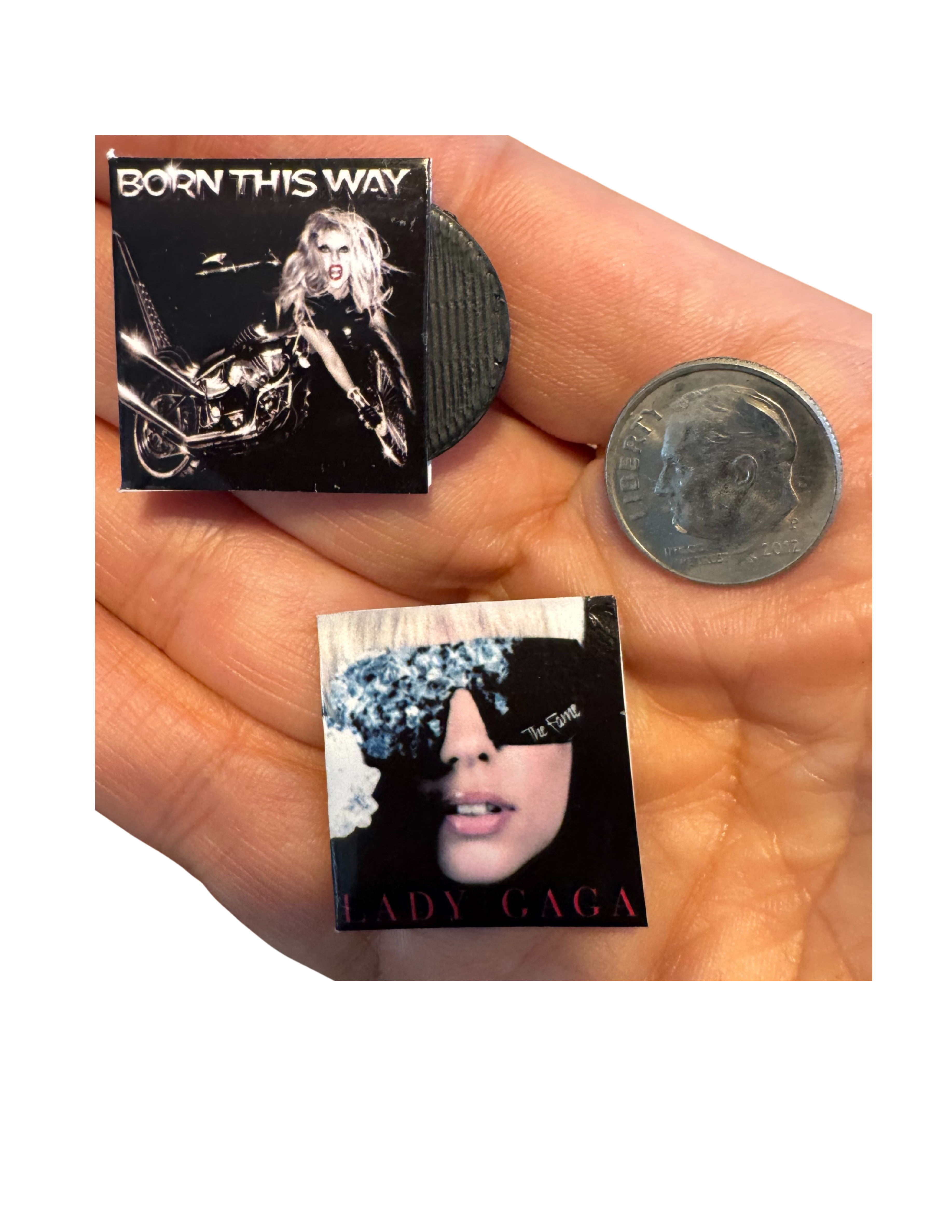 Miniature Lady Gaga Vinyl Records 1:12 Scale Handmade Collectible Lady Gaga Albums Fan Gift Little Monsters Lady Gaga Collectible All Titles