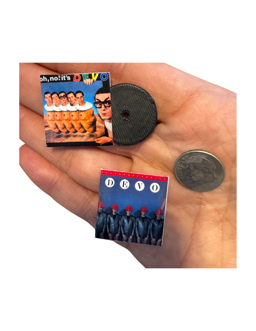 Miniature Devo Vinyl Albums – 1:12 Scale with 3D Printed Records Devo Fan Gift 1980's Pop Miniature Collectible Devo All Titles Available