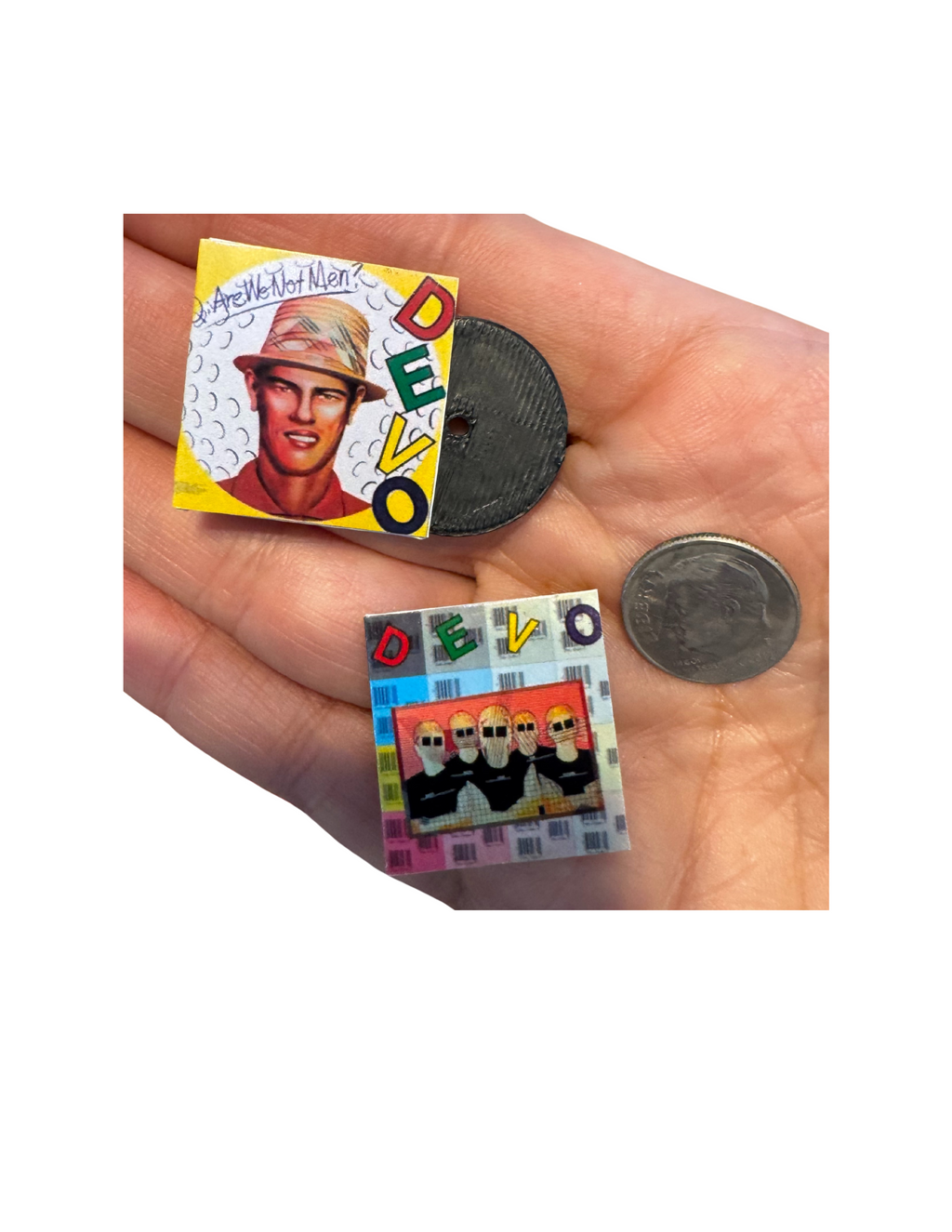 Miniature Devo Vinyl Albums – 1:12 Scale with 3D Printed Records Devo Fan Gift 1980's Pop Miniature Collectible Devo All Titles Available