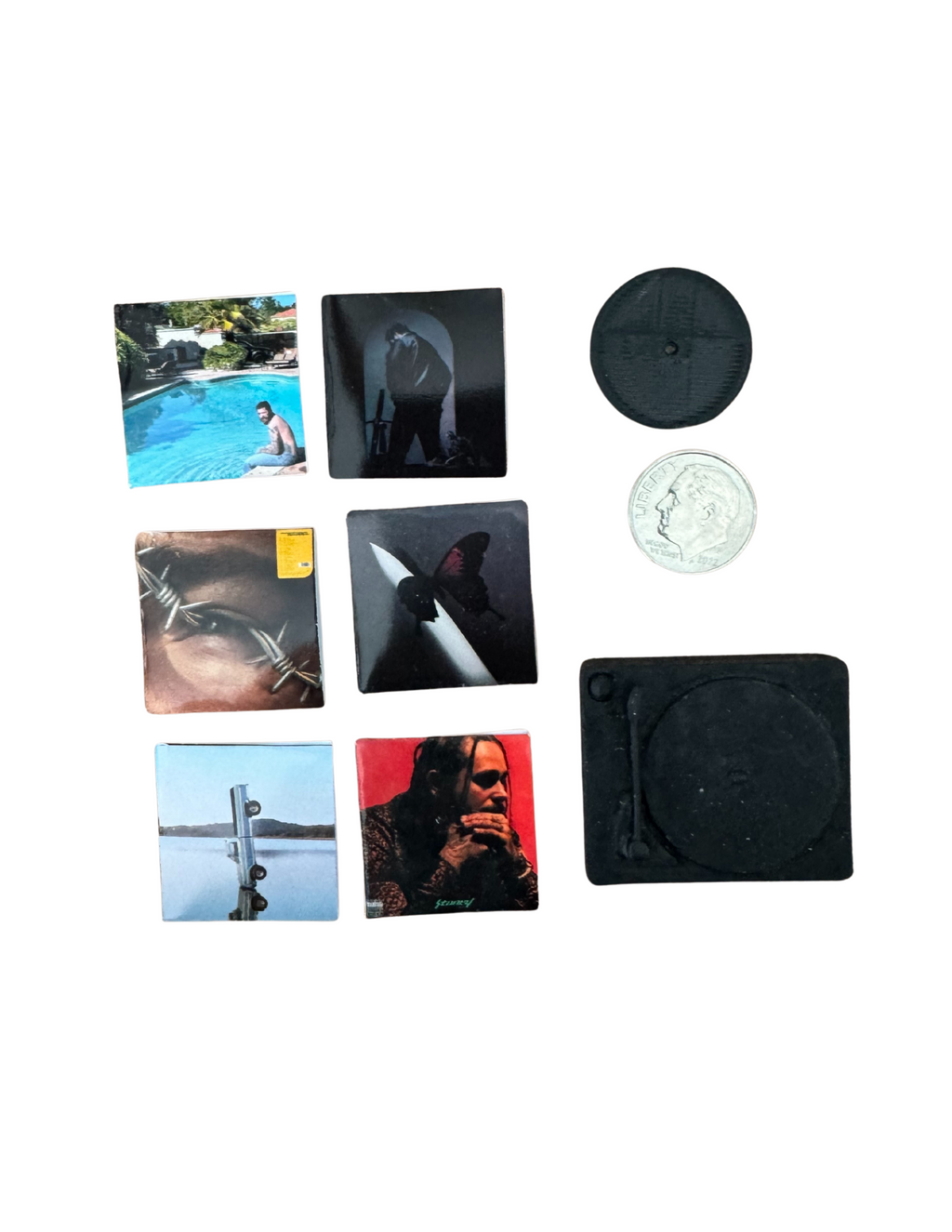 1:12 Size Miniature Post Malone Vinyl Records