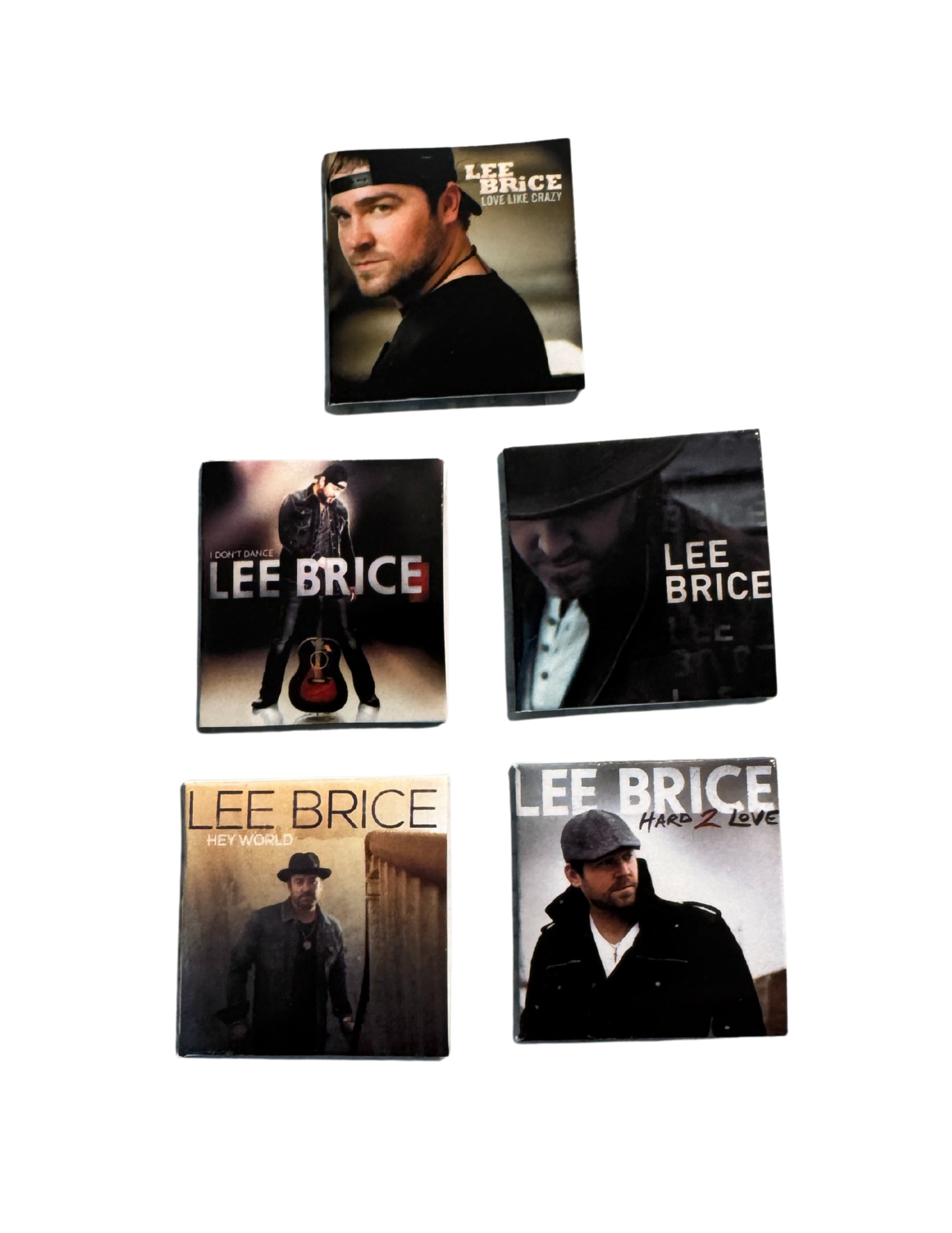 Miniature Lee Brice Vinyl Records – Dollhouse 1:12 Scale Collectible