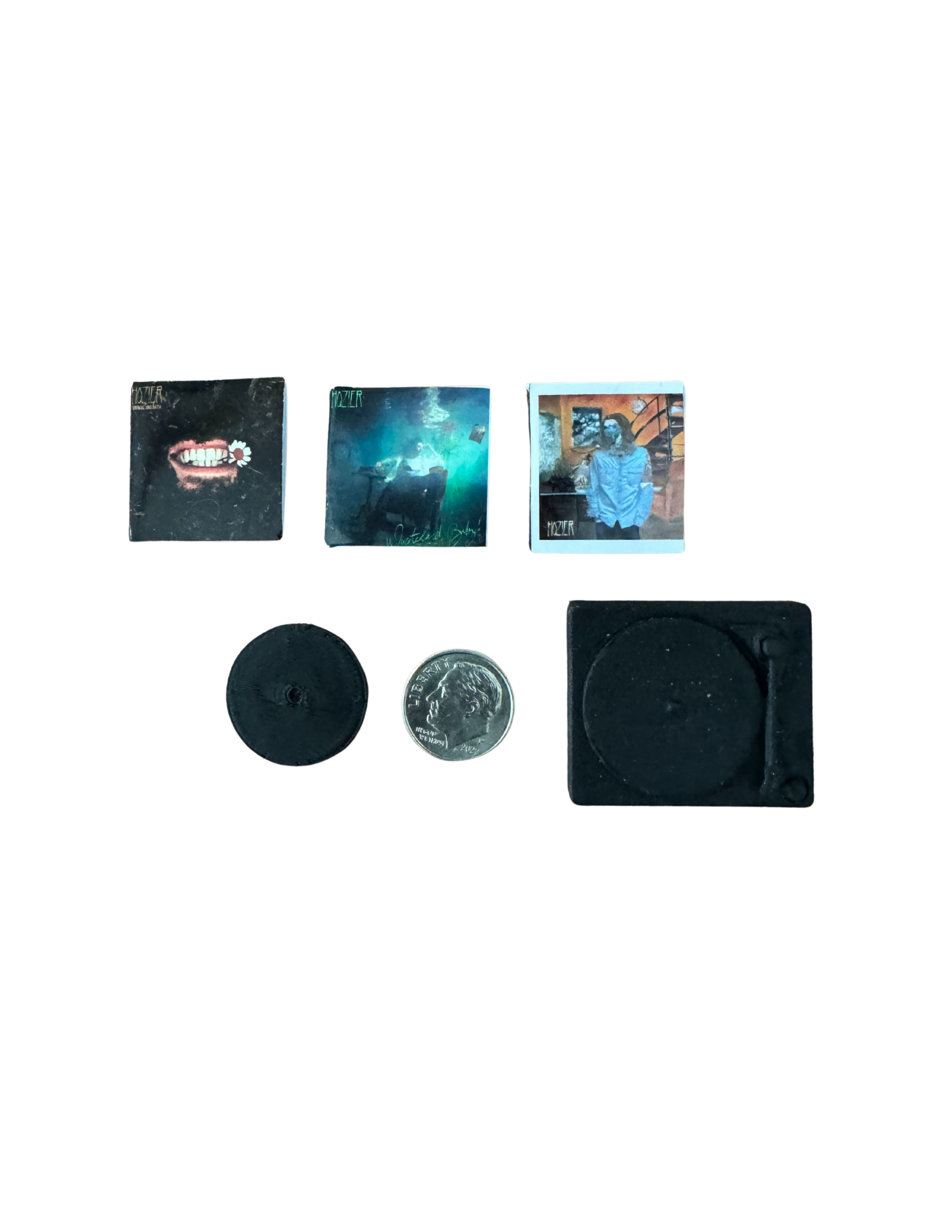 Miniature Size 1:12 Scale Hozier Vinyl Records