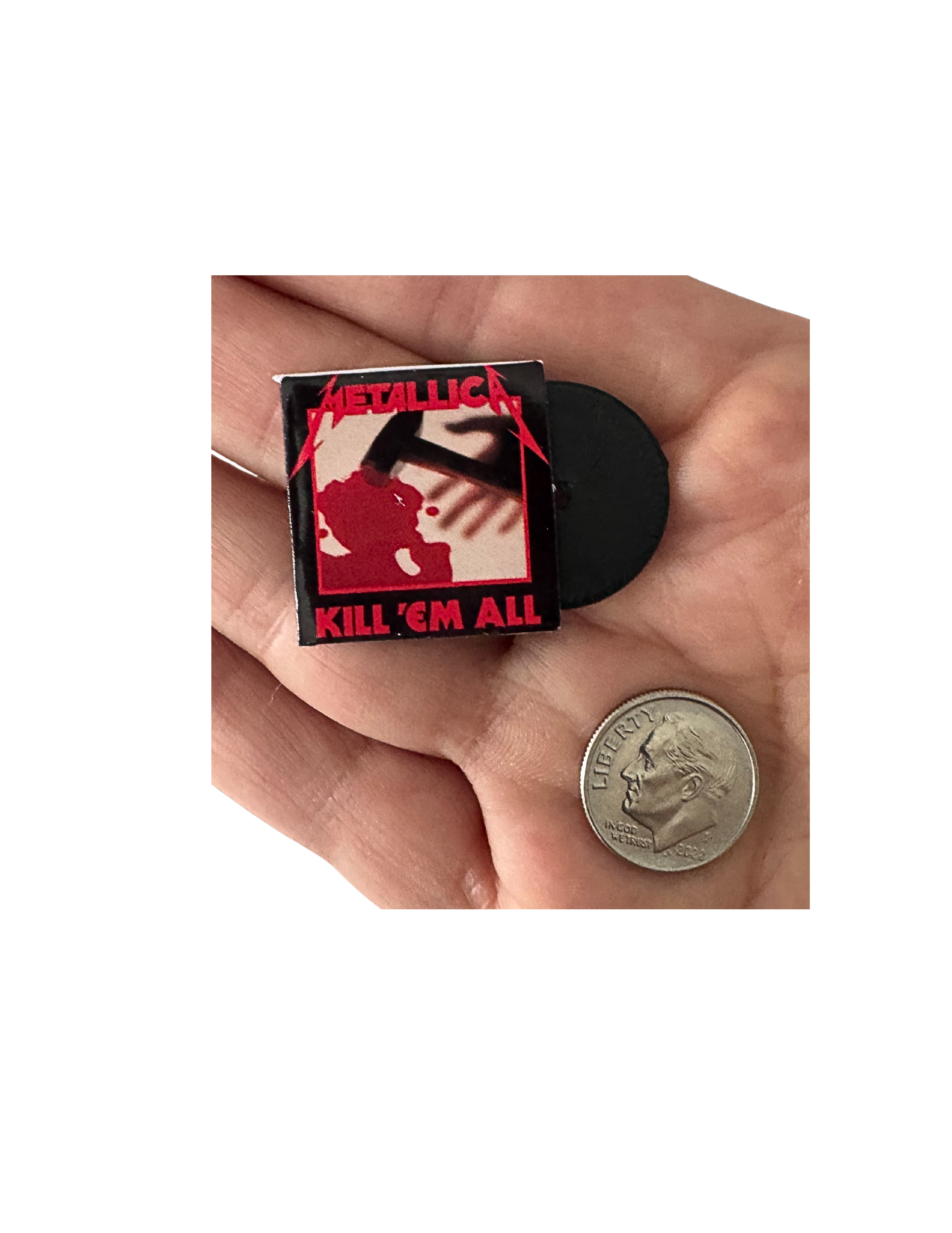 Miniature 1:12 Scale Metallica Vinyl Album Covers + Mini Vinyl
