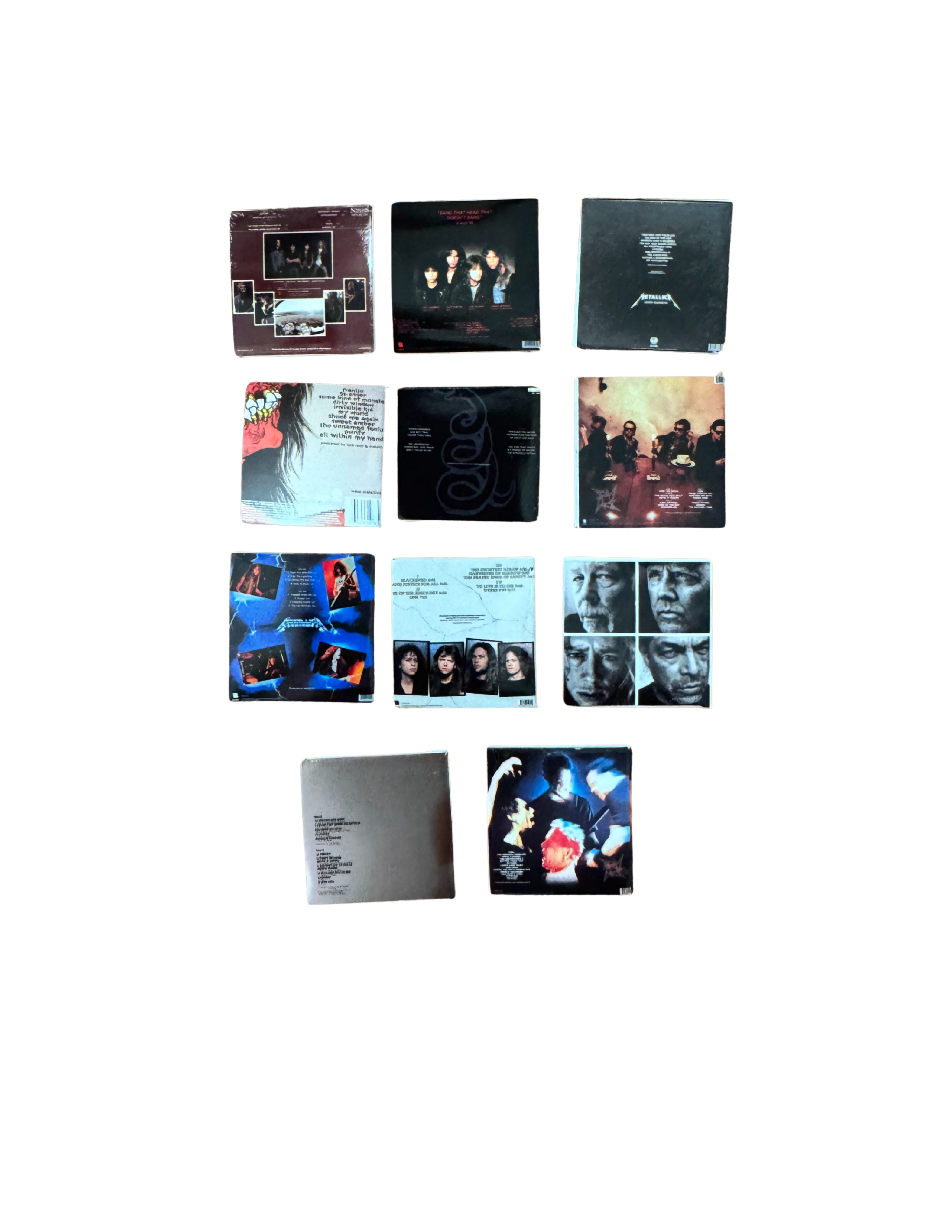 Miniature 1:12 Scale Metallica Vinyl Album Covers + Mini Vinyl