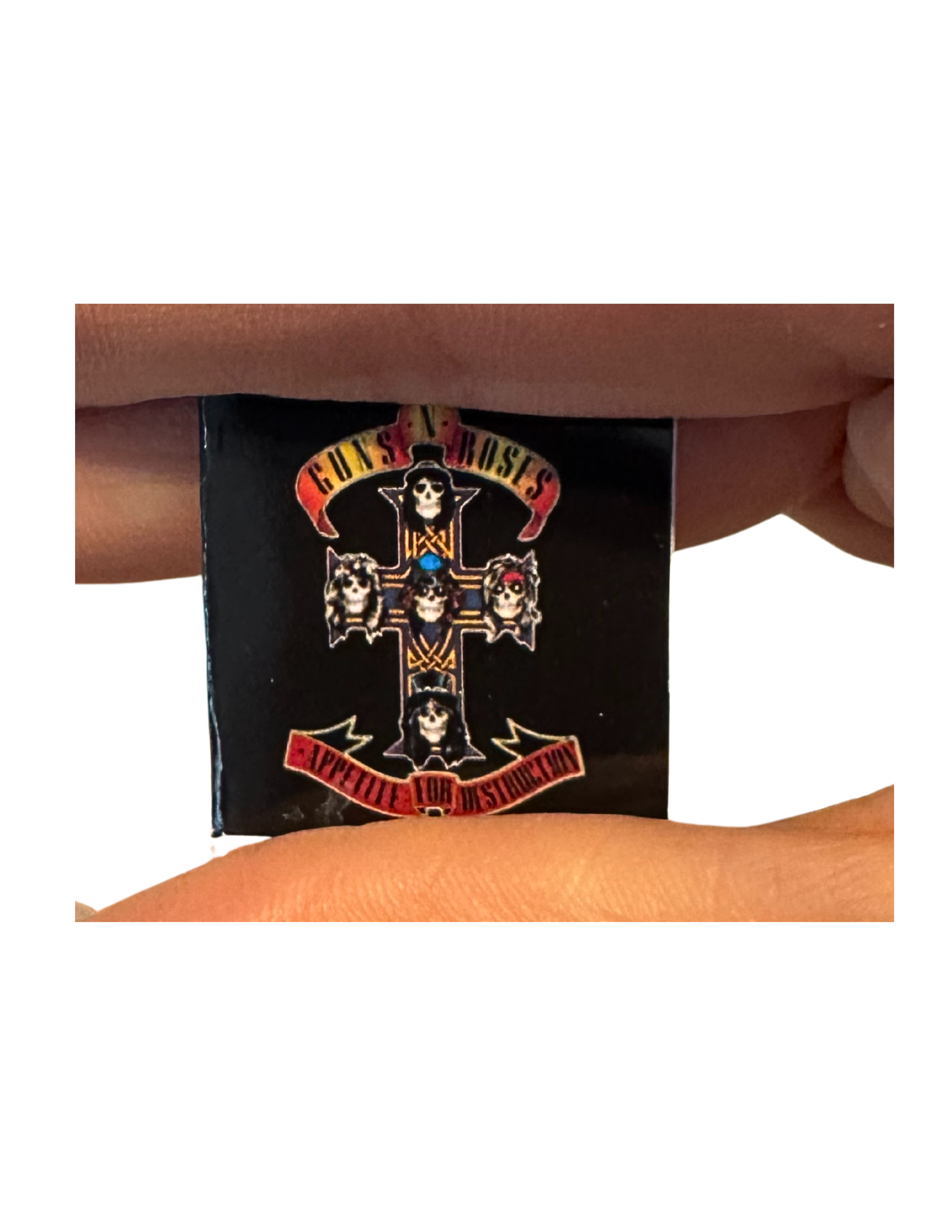 Miniature Guns N’ Roses Vinyl Records | 1:12 Scale Dollhouse Music Collectible Guns N Roses 1980s Rock Fan Gift All Titles Slash Axl Rose