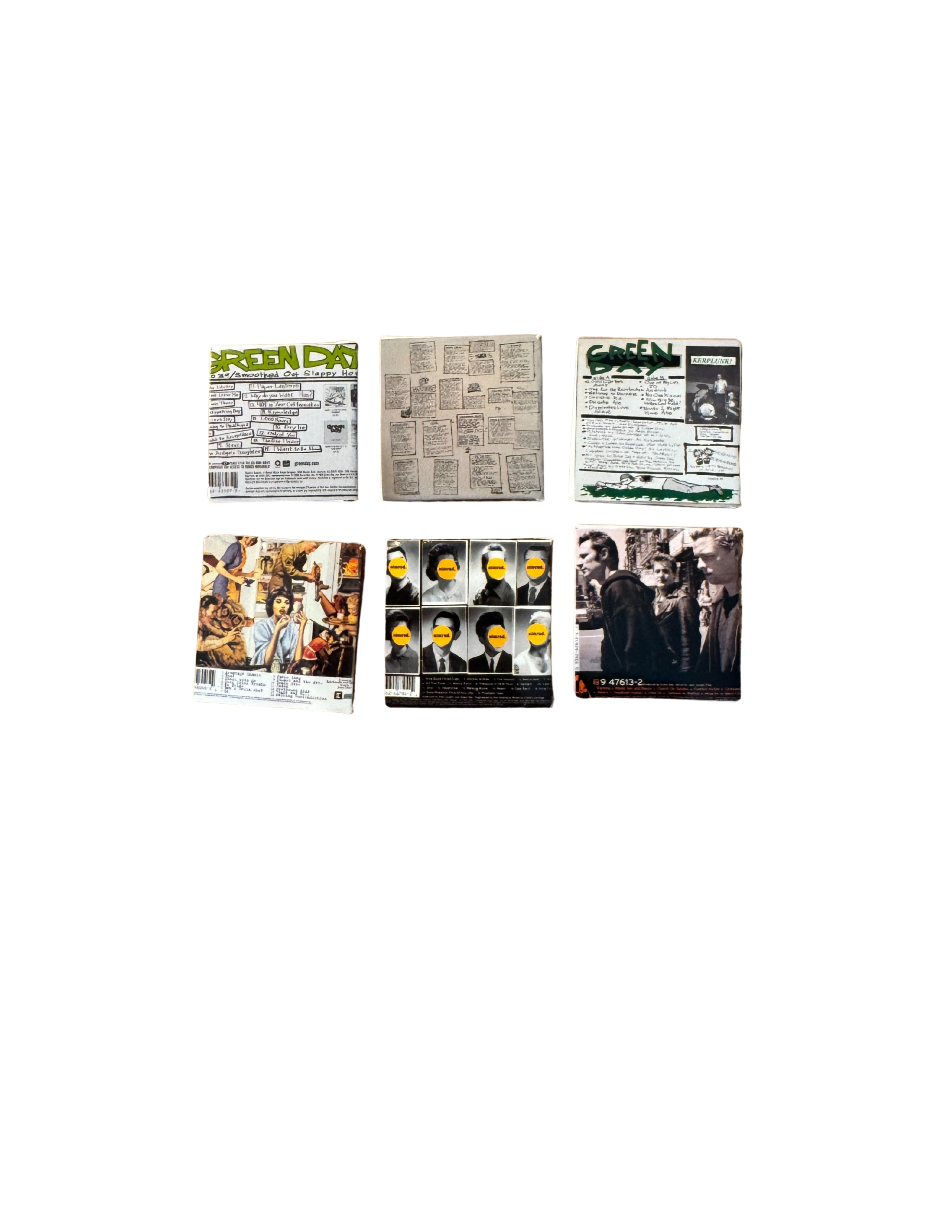 Miniature 1:12 Scale Green Day Vinyl Album Covers + Mini Record Green Day Punk Rock Fan Gift