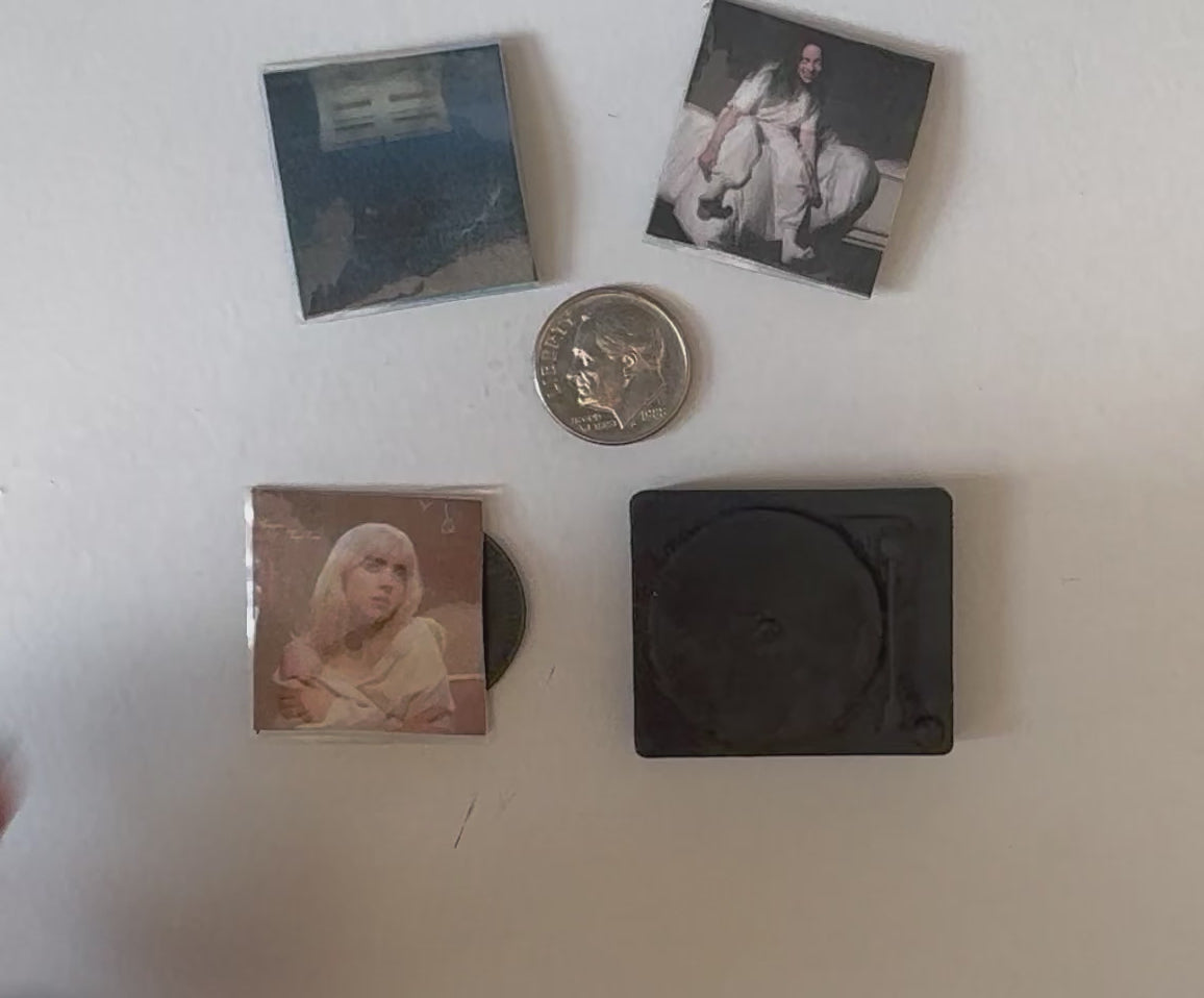 1:12 Size Miniature Billie Eilish Vinyl Records